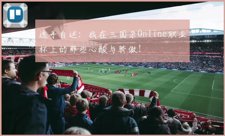 选手自述:我在三国杀Online职业杯上的那些心酸与骄傲!